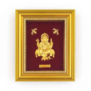 Shree Ganapati Ji Frame In 24K Gold Leaf MGA - AGE0265