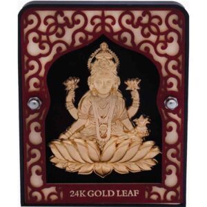 24K Gold Foil Frame Of Goddess Laxmiji MGA - AGE0256