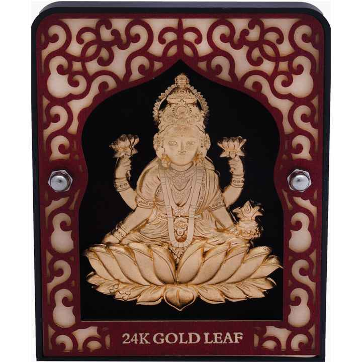 24K Gold Foil Frame Of Goddess Laxmiji MGA - AGE0256