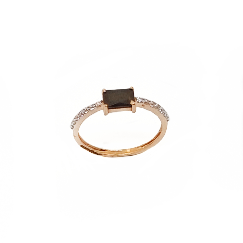 Black Stone Diamond 18K Rose Gold Ring MGA - LRG1516