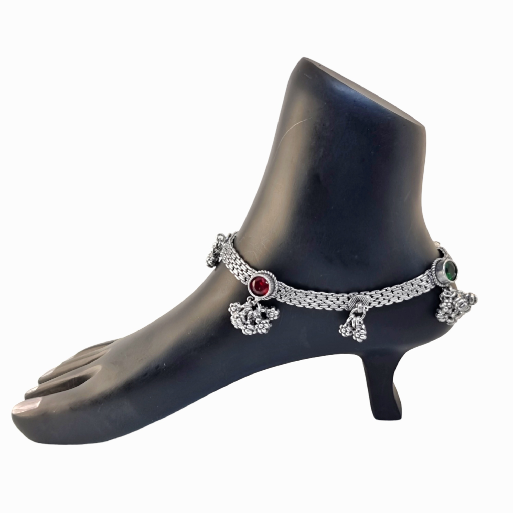 New Arrival Bridal Payal In Silver MGA - PLS4266