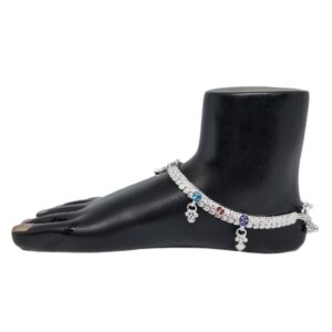 New Designer Payal In Silver MGA - PLS4226