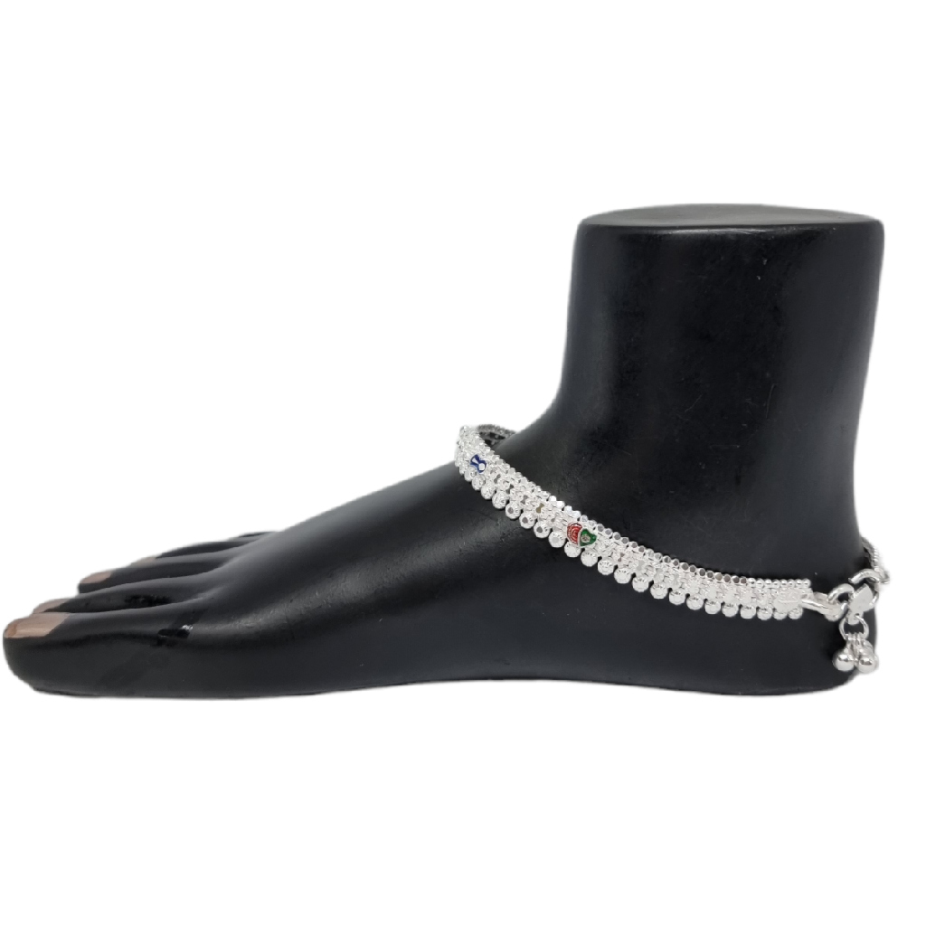 New Collection In Silver Payal MGA - PLS4227