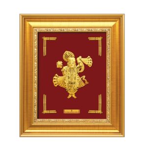 Shreenathji frame in 24k gold leaf mga - age0208