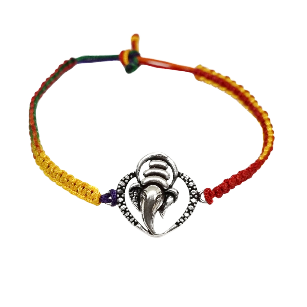 Ganapati bappa broach rakhi in 925 Sterling silver
