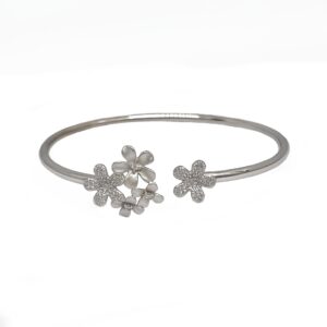 Beautiful Flowers Bracelet In 925 Sterling Silver MGA - BRS2140