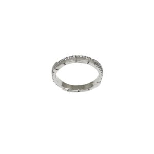 Diamond Matte Finish Work Ring In 925 Sterling Silver MGA - LRS4887