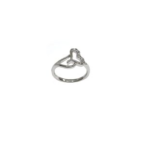 Heart Diamond Ring In 925 Sterling Silver MGA - LRS4873
