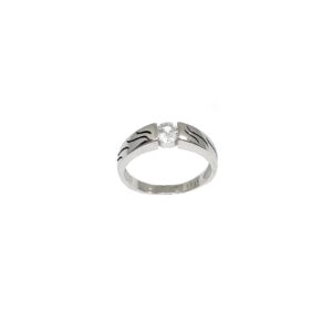 One Diamond Gents Ring In 925 Sterling Silver MGA - GRS2697