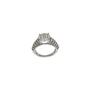 Diamond Modern Ring In 925 Sterling Silver MGA - LRS4869