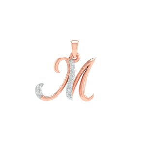 18K Rose Gold Real Diamond Modern Pendant MGA - SRG0409