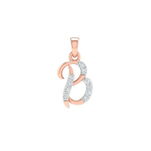18K Rose Gold Real Diamond Designer Pendant MGA - SRG0397