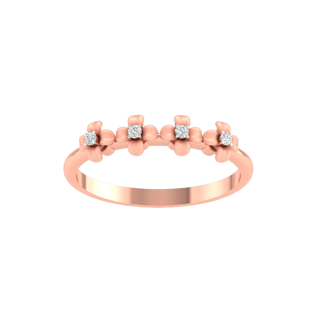 18K Rose Gold Real Diamond Designer Ring For Engagement MGA - SUG0163
