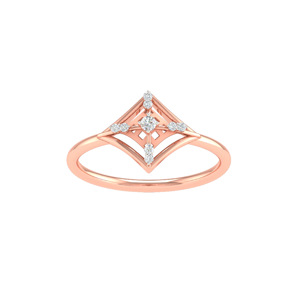 18k gold real diamond modern ring mga - sug0171