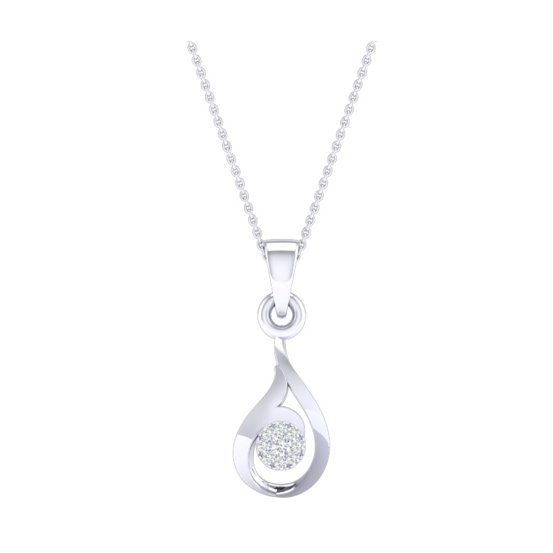 Pure platinum real diamond designer pendant mga - srg0009