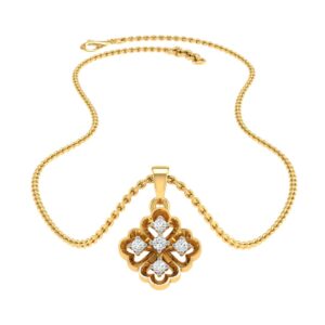 18K Gold Real Diamond Kids Modern Pendant MGA - SRG0414