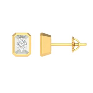 18K Gold Real Diamond Designer Kids Earring MGA - SDG0068