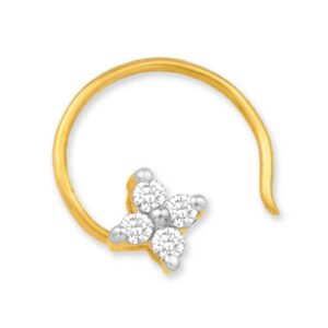18k gold real diamond nosepin mga - sig0053