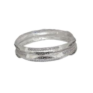 Fashionable Kadli Bangles In 925 Sterling Silver MGA- KDS2830