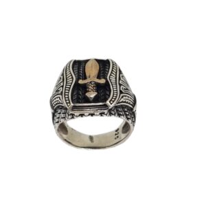 Swords Ring In Oxidised Finishing In 925 Sterling Silver MGA - GRS2466