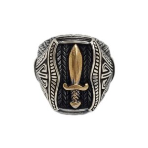 Swords Ring In Oxidised Finishing In 925 Sterling Silver MGA - GRS2466