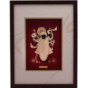 24kt gold leaf shrinathji frame for home decor