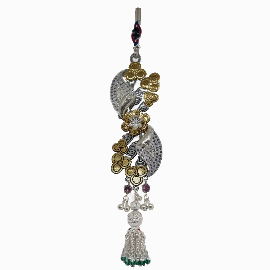 Latest ethnic Florals Design Silver Juda MGA - JUS0105