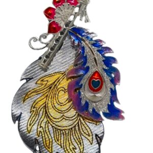 Silver Oxidised Juda With Morpankh-Murli MGA - JUS0100