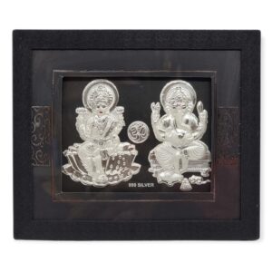 999 silver laxmi ganesh frame, home decor, festival gift