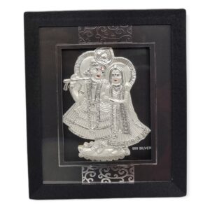 999 silver radha krishna frame (17 - 15.5 cm), home decor frames