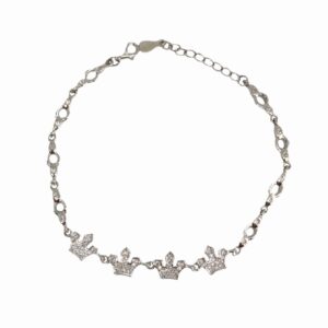 925 sterling silver queen shape bracelet mga - brs1999