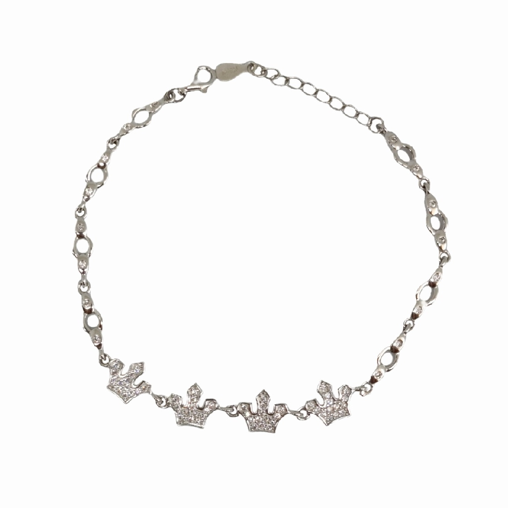 925 sterling silver queen shape bracelet mga - brs1999