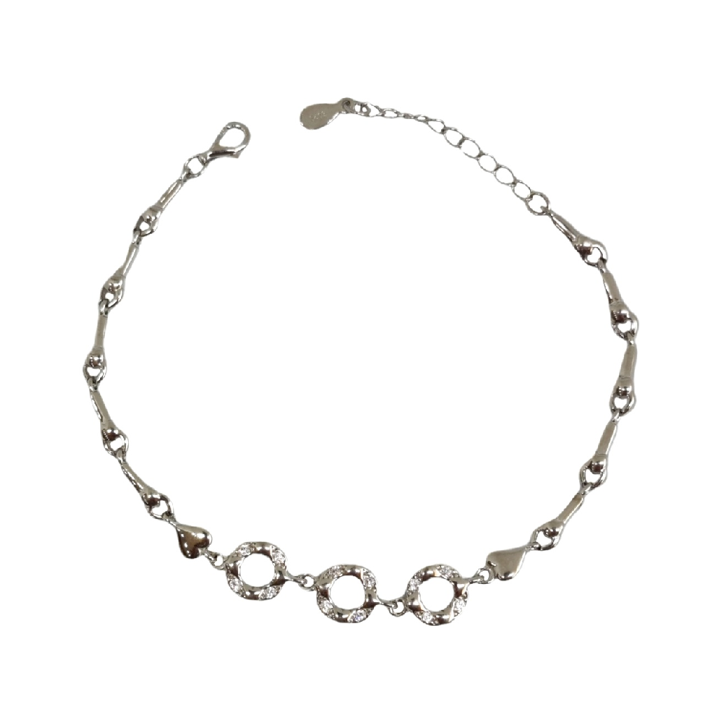 925 Sterling Silver Round Shape Bracelet MGA - BRS1895