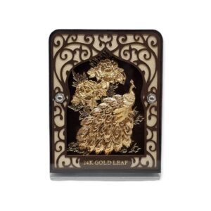 24 Carat Gold Foil Peacock Frame MGA - AGE0097