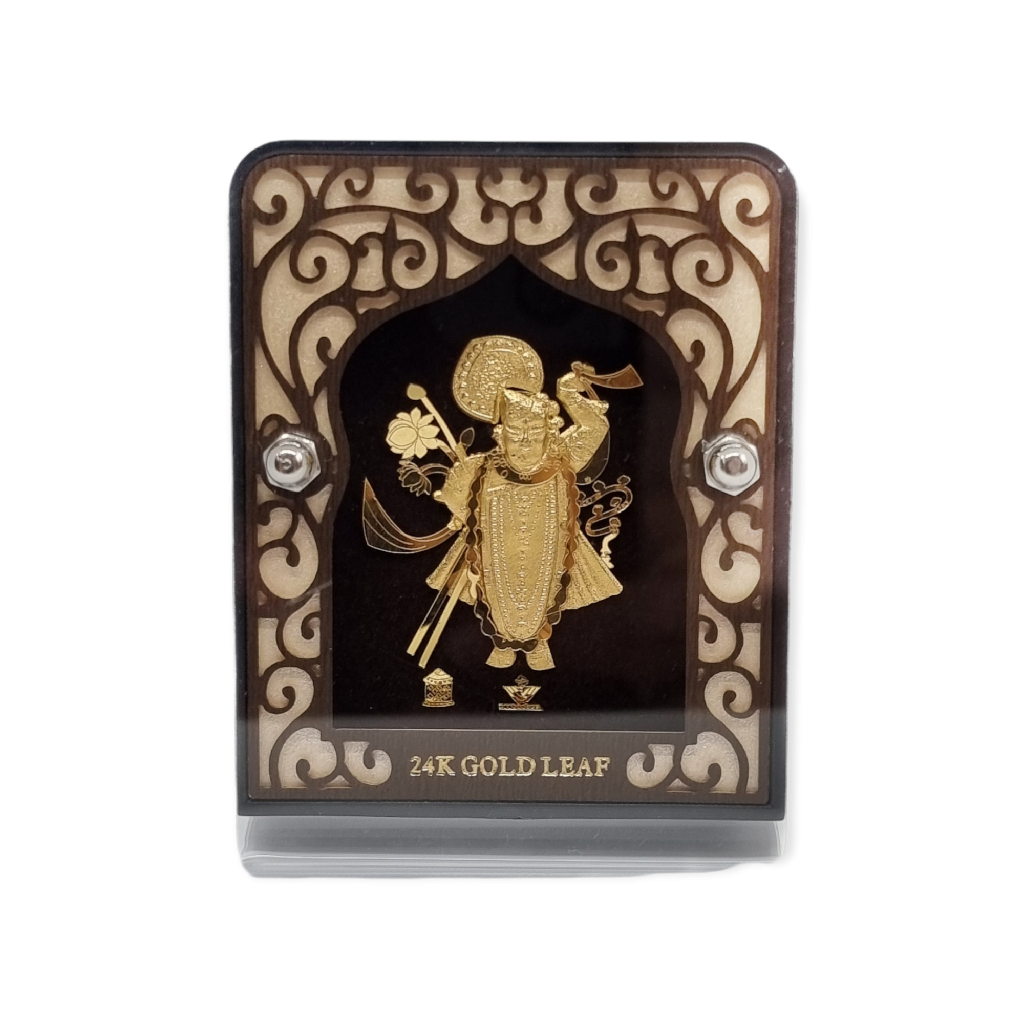 24 Carat Gold Leaf Shrinathji Frame MGA - AGE0151