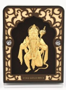 24 kt gold hanumanji frame
