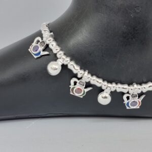 Silver fancy payal mga - pls3858