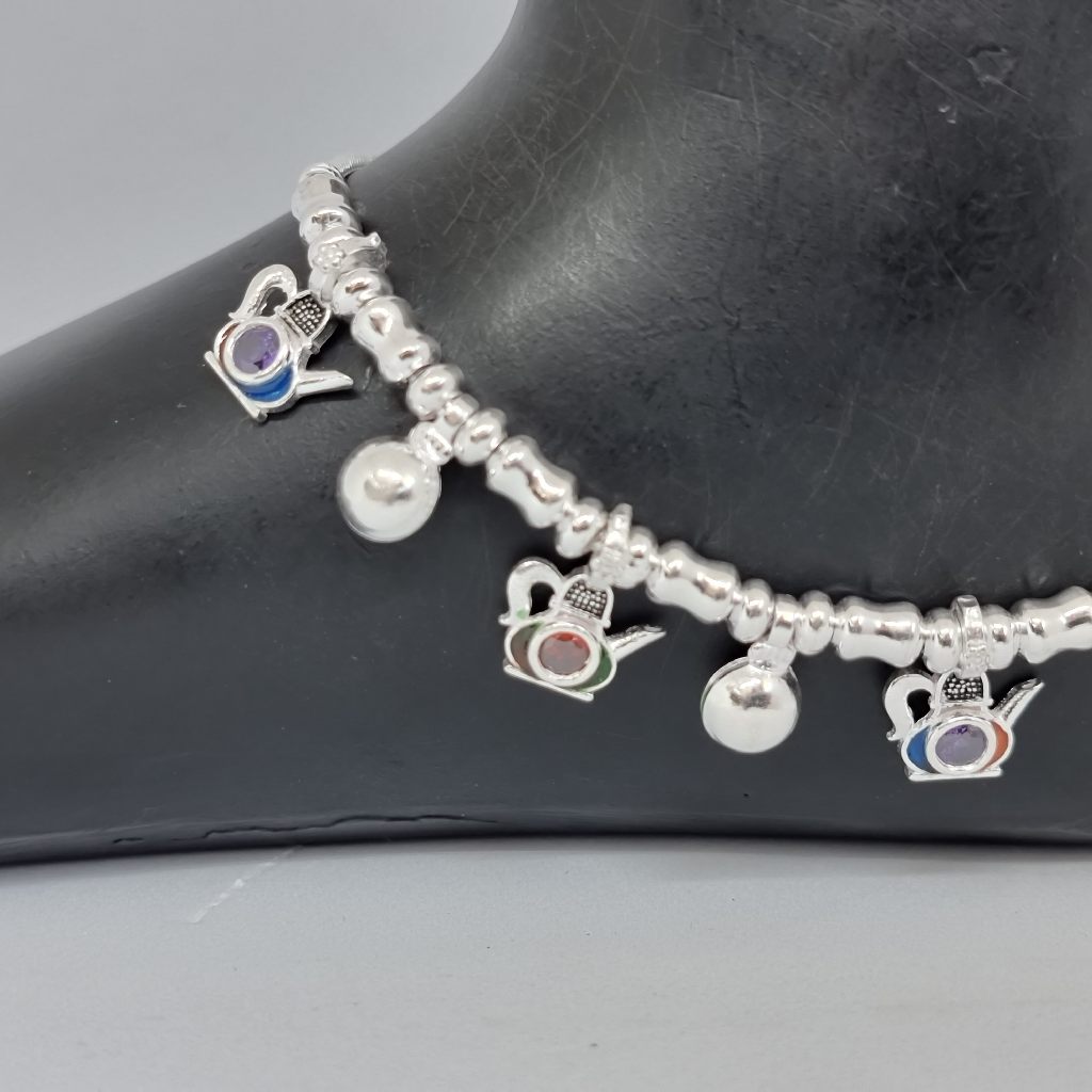 Silver fancy payal mga - pls3858