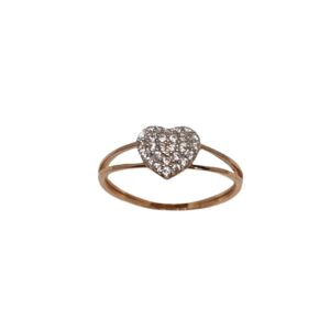 18K Rose Gold Heart Shape Designer Ring MGA - LRG1305