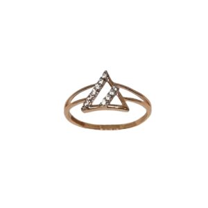 18K Rose Gold Triangle Shape Fancy Ring MGA - LRG1295