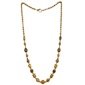 22K Gold Antique Oxidised Modern Mala MGA - MLG0008