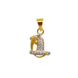 22k gold ganesha pendant mga - pdg1246