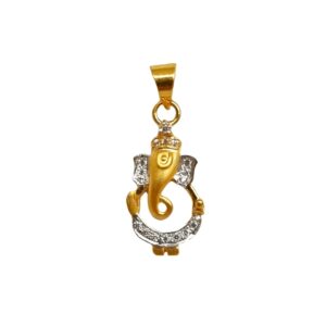 22k gold designer ganesh pendant mga - pdg1250
