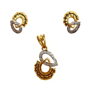 22K Gold Designer Pendant Set MGA - PTG0171