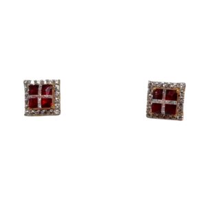 18K Gold Square Shape Designer Earrings MGA - BTG0551