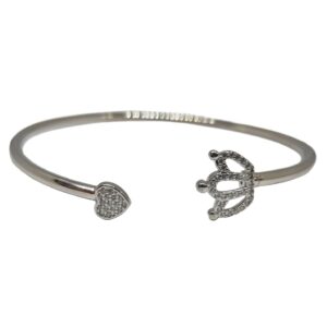 925 Sterling Silver Queen Shaped Fancy Bracelet MGA - BRS1967