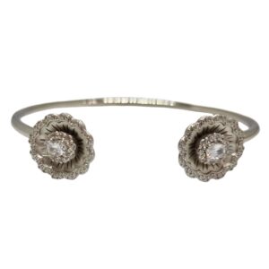 925 Sterling Silver Flower Shape Designer Bracelet MGA - BRS1971
