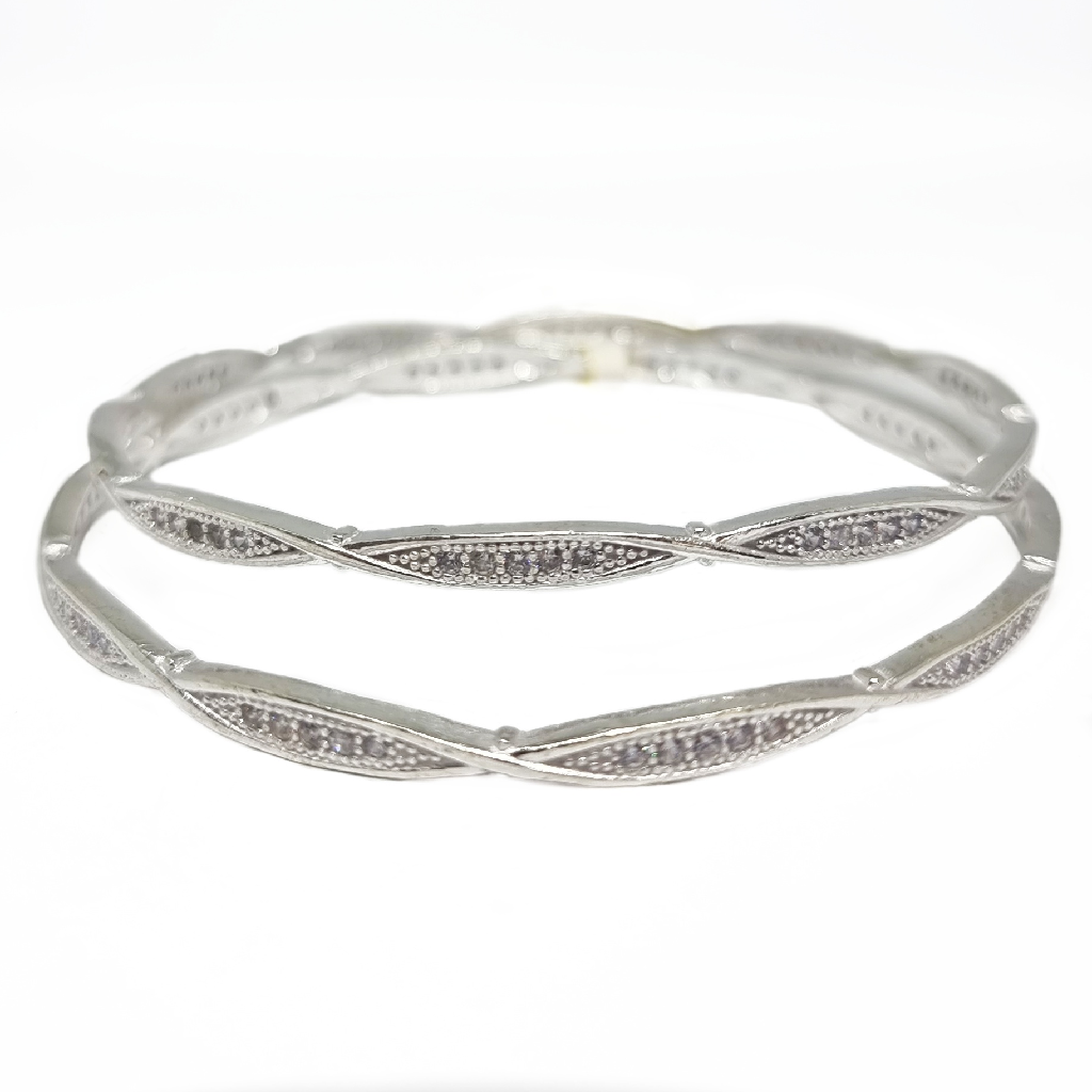 925 Sterling Silver Fancy Bangles MGA - KDS2599