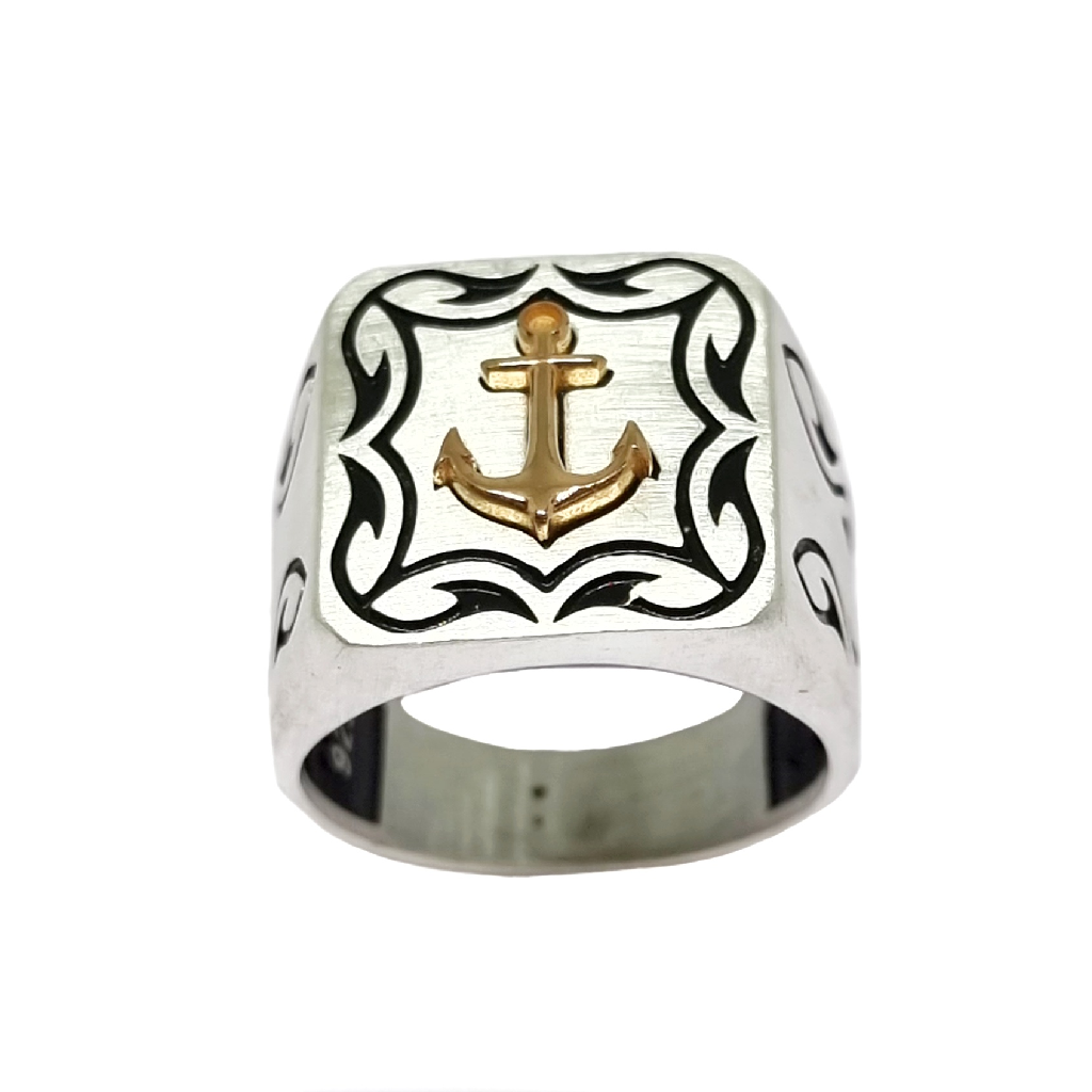 925 Sterling Silver Fancy Gents Ring MGA - GRS2504