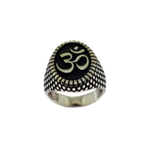 925 Sterling Silver Om Gents Ring MGA - GRS2502